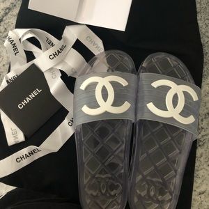 Chanel transparent slides